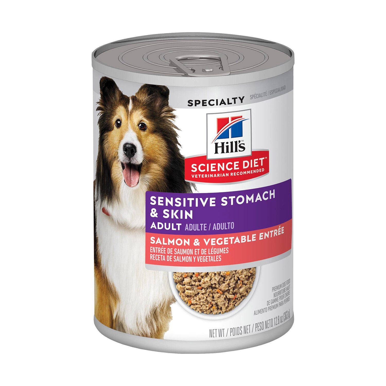 Hill's Science Diet Adult Sensitive Stomach & Skin Salmon & Vegetable Entree Wet Dog Food