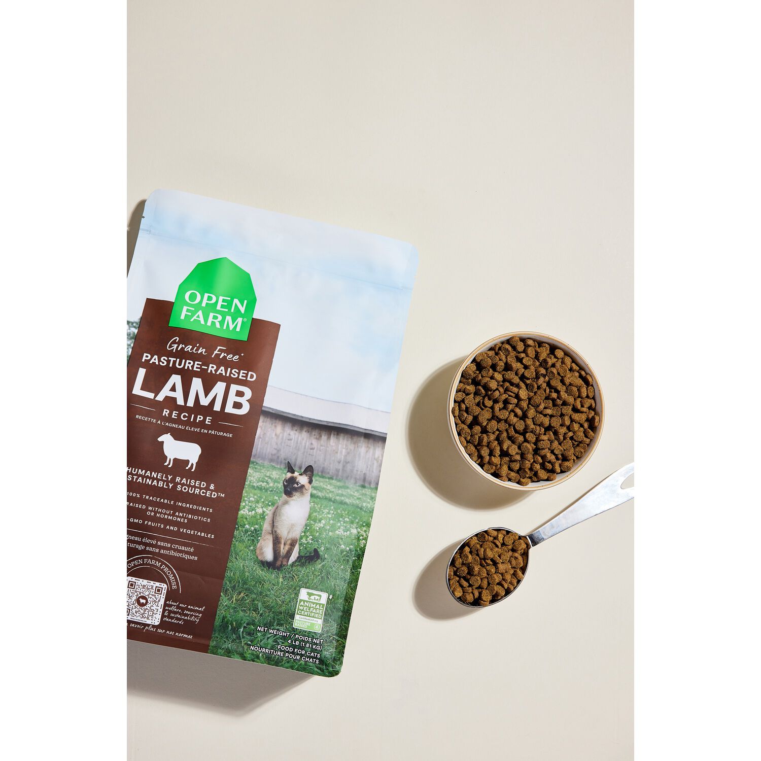 Open Farm Grain-Free Pasture Raised Lamb Recipe Dry Cat Food, 4Lb