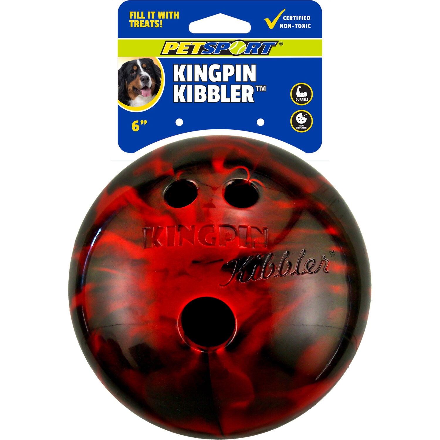 Petsport Kingpin Kibbler Treat Dispending Dog Toy, 6"