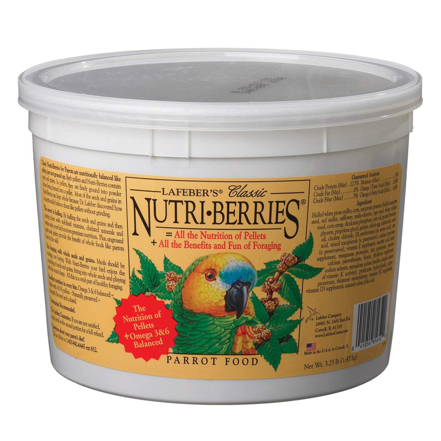 Lafeber Classic Nutri Berries For Parrots Bird Food