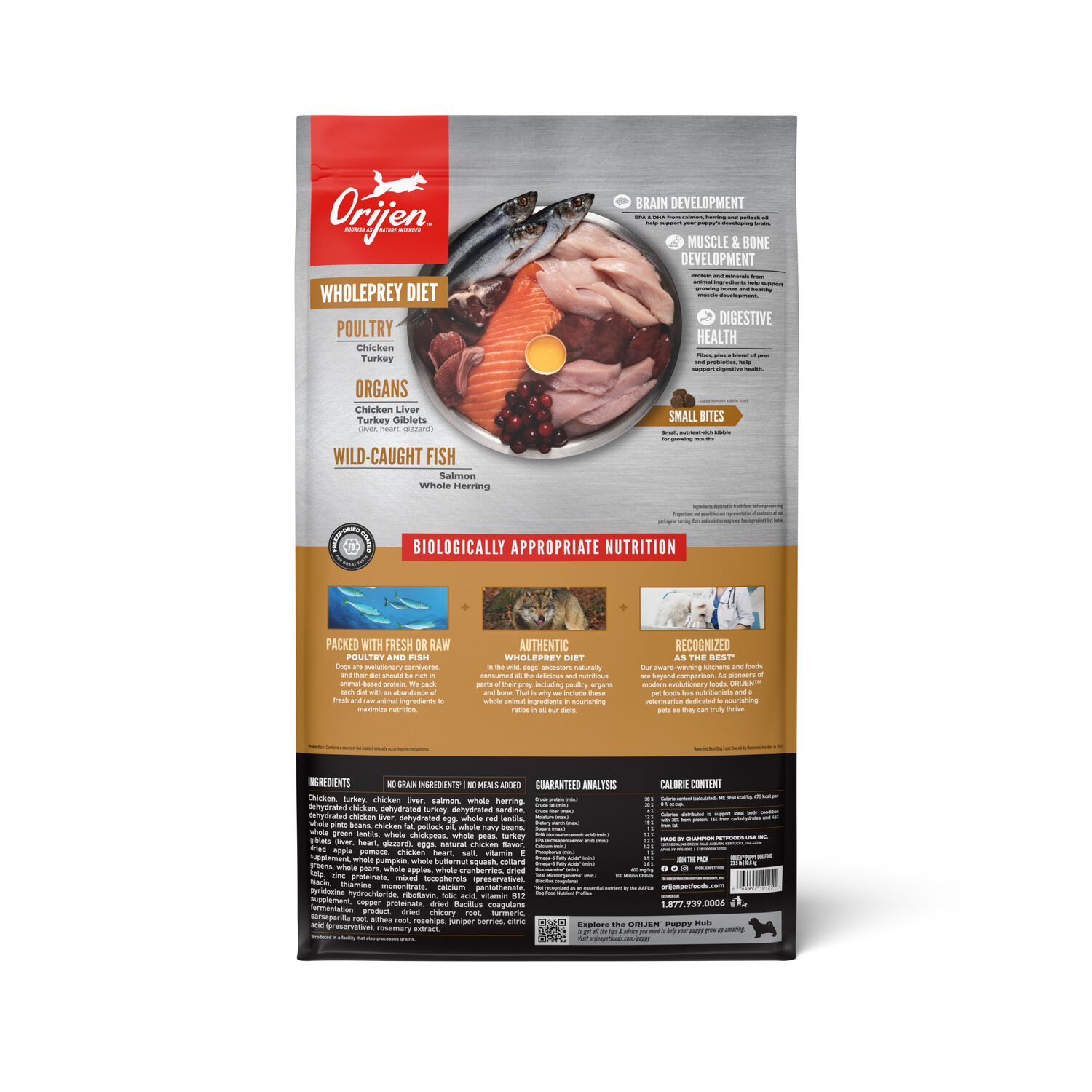 Orijen Puppy Grain-Free High-Protein Dry Dog Food, 23.5-Lb Bag