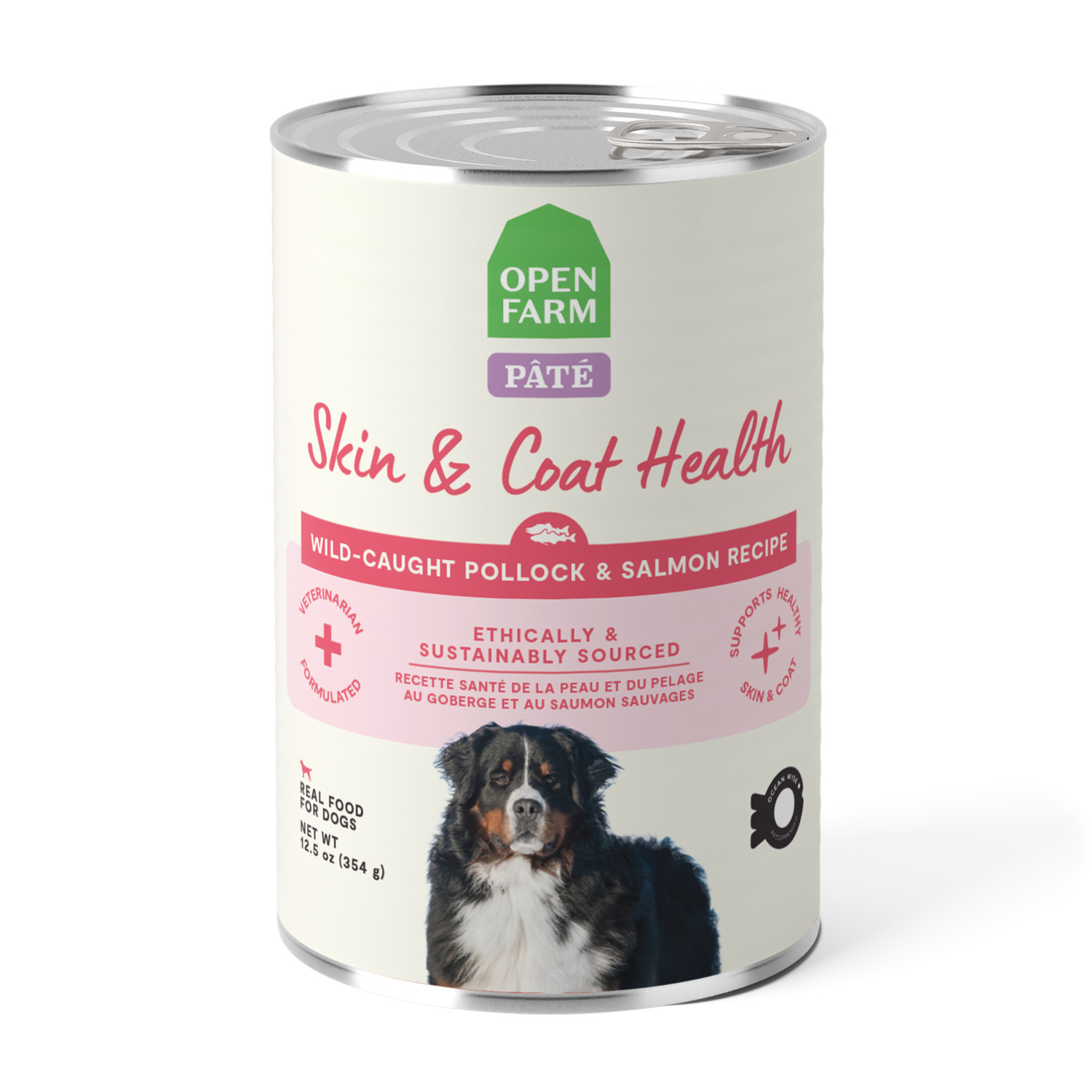Open Farm Skin & Coat Health Pollock & Salmon Wet Dog Food Recipe, 12.5-Oz.
