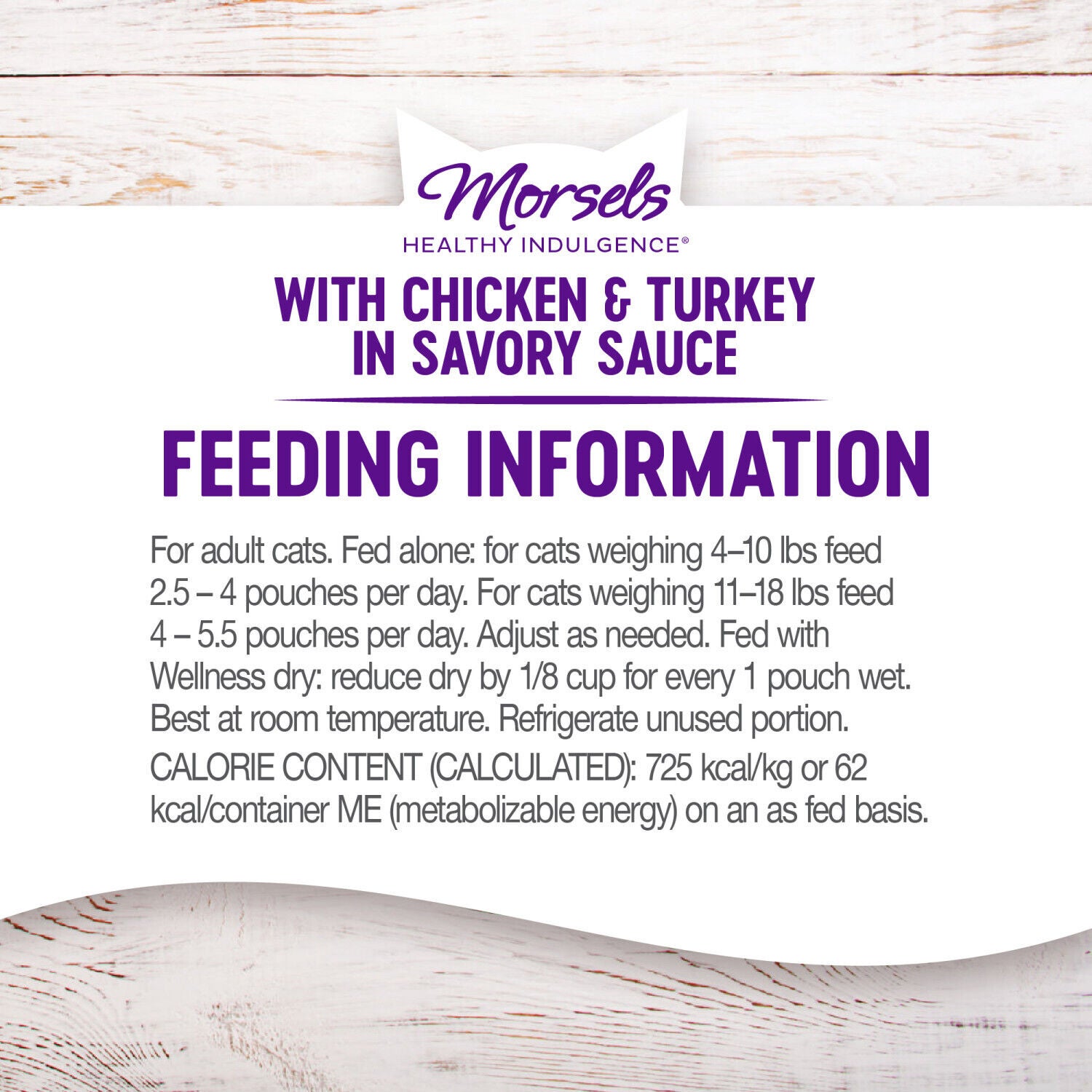 Wellness Healthly Indulgence Morsels Adult Wet Cat Food Chicken & Turkey Recipe, Natural, Protein-Rich, Grain Free, 3 Ounce Pouch