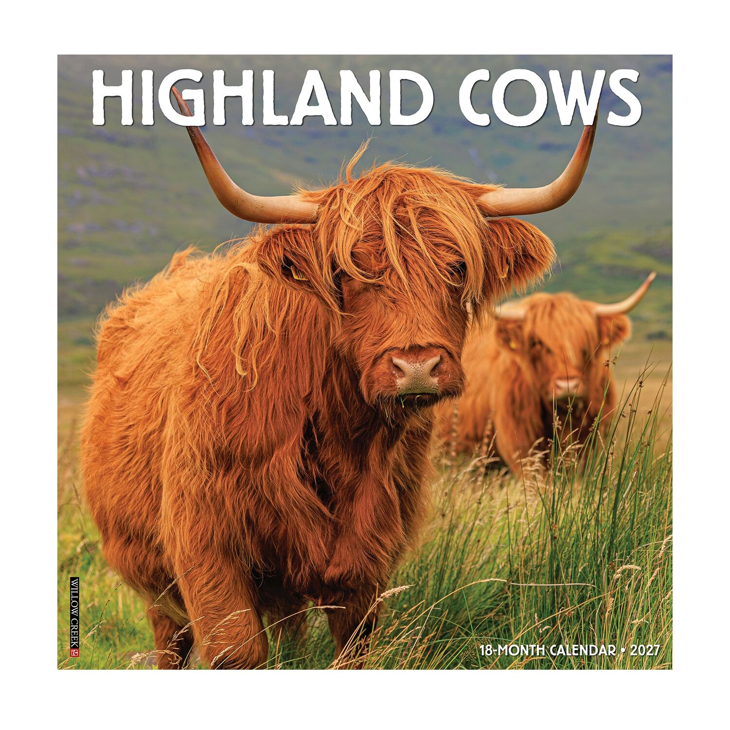 Willow Creek Press Highland Cows 2027 12" X 12" Wall Calendar