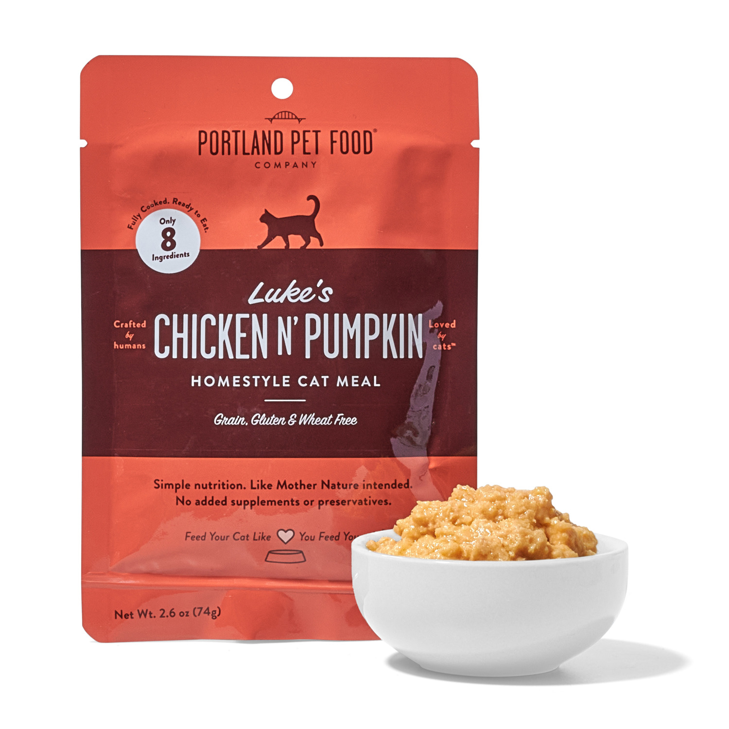 Portland Pet Food Company Luke's Chicken N' Pumpkin Grain, Gluten, & Wheat Free Wet Cat Food, 2.6Oz