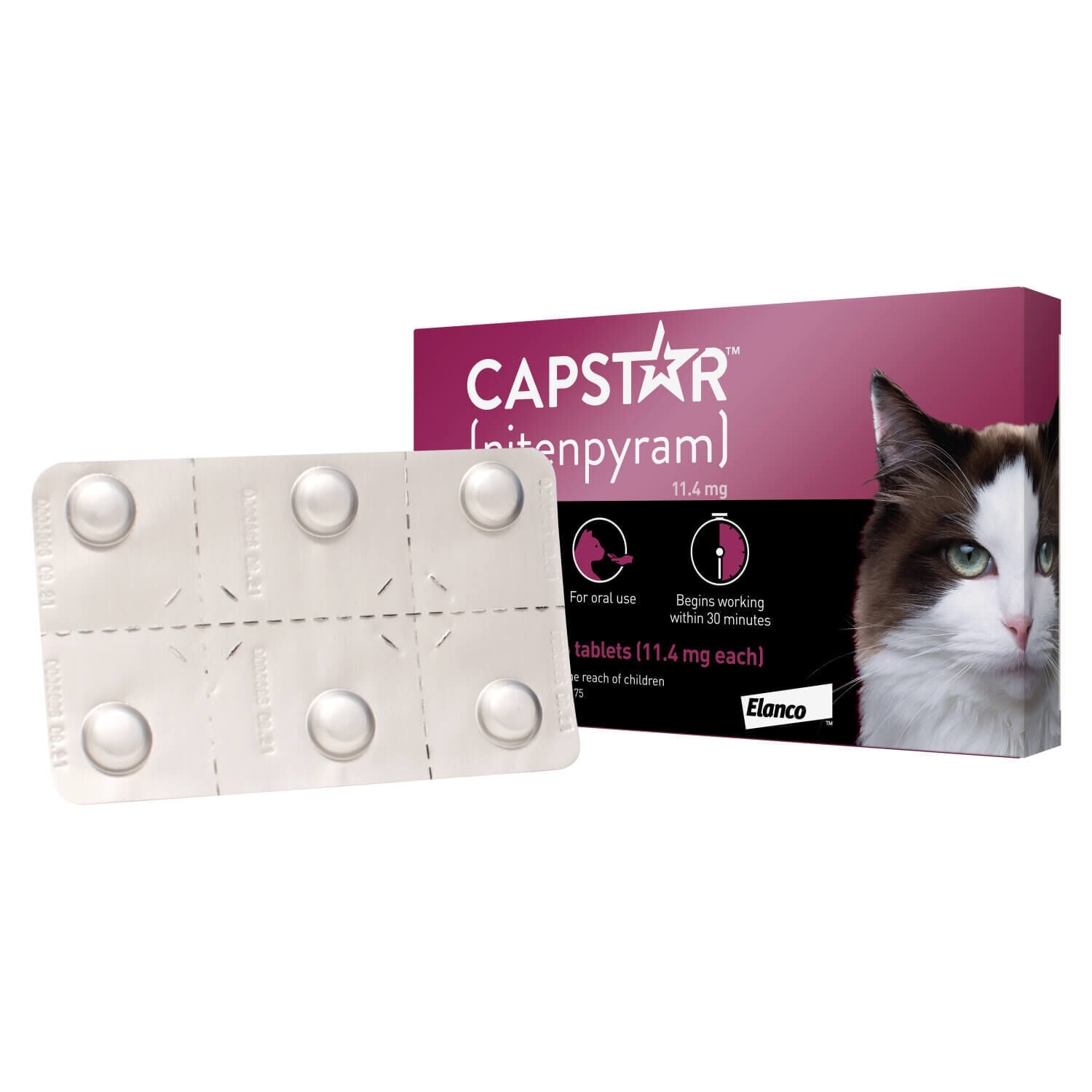 Capstar Flea Oral Treatment For Cats, 2-25 Lbs Pet Supermarket