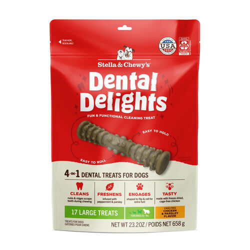 Stella & Chewy'S Dental Delights Dog Treats, Large, 17 Count