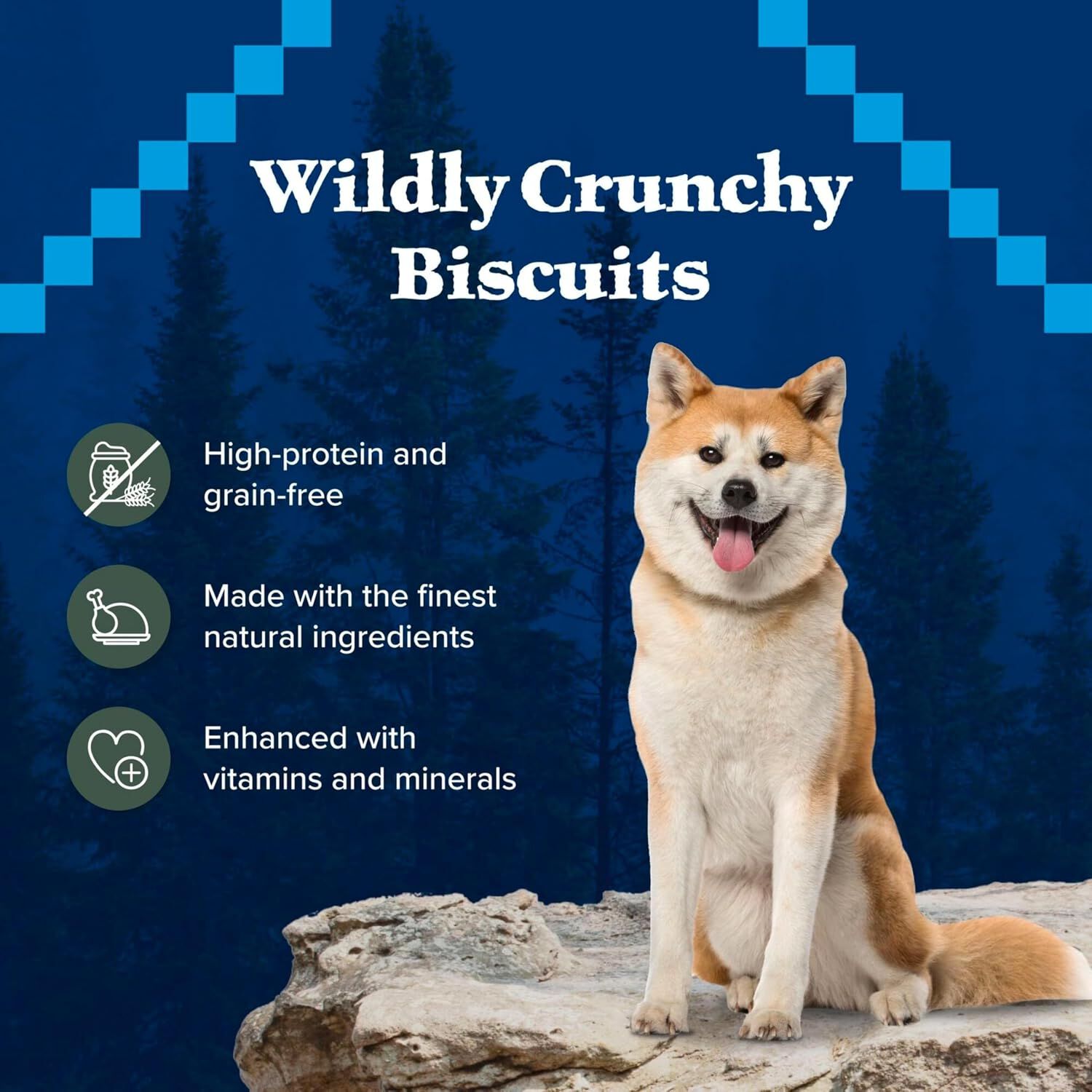 Blue Buffalo Wilderness Trail Treats Grain-Free Biscuits Duck Recipe Dog Treats, 10-Oz