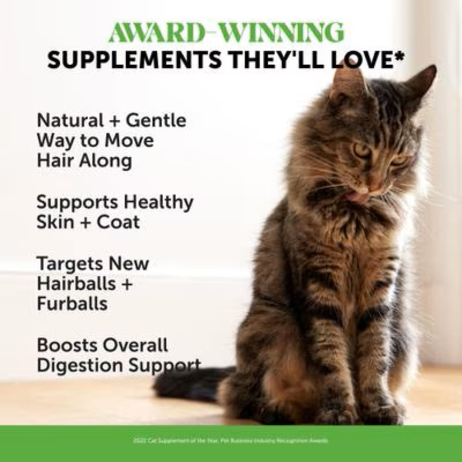 Pet Honesty Dual Texture Hairball Support Chicken Flavored Chews Digestive Support Cat Supplement, 3.7-Oz Pouch
