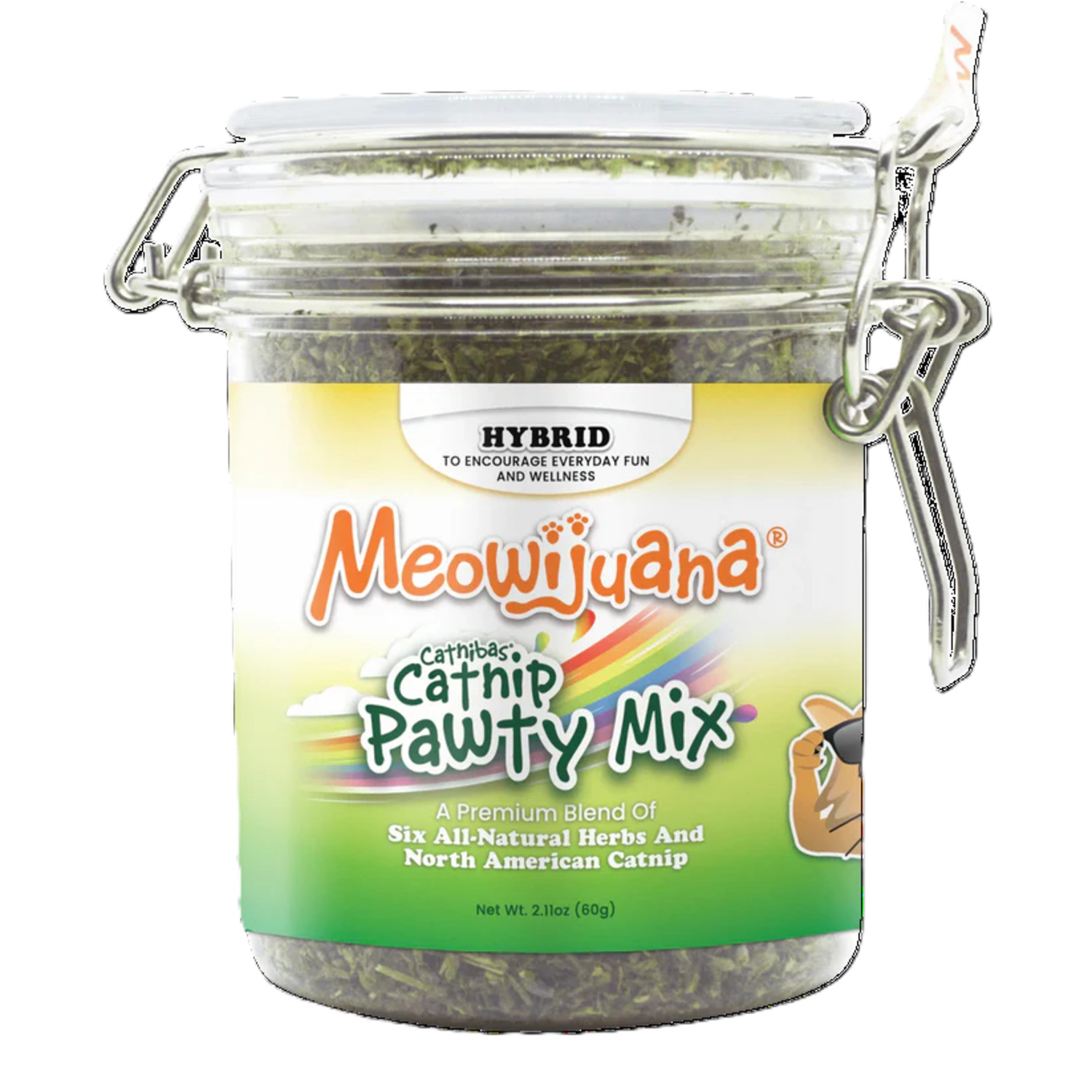 Meowijuana Catnip Pawty Mix Jar For Cats