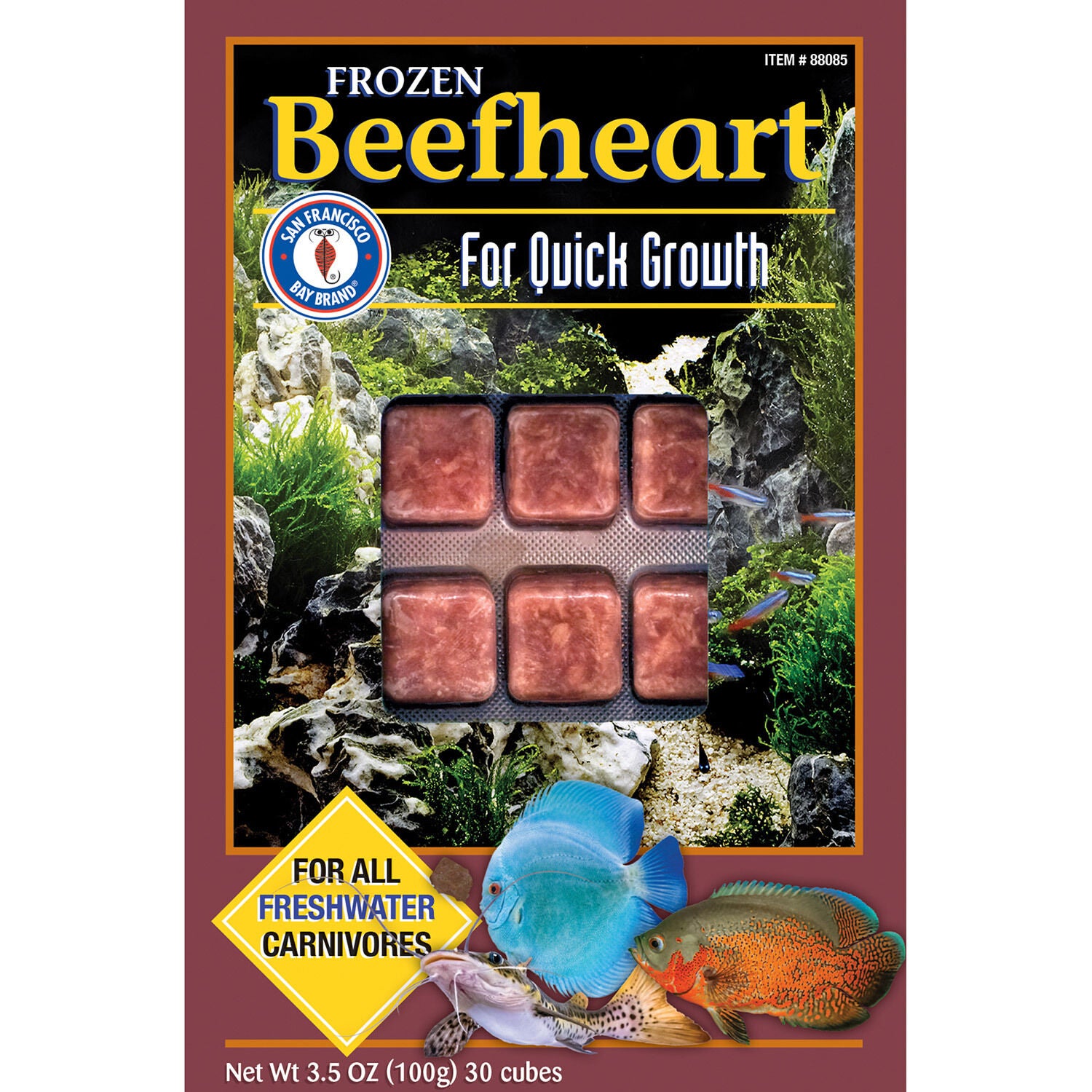 San Francisco Bay Frozen Beefheart Fish Food