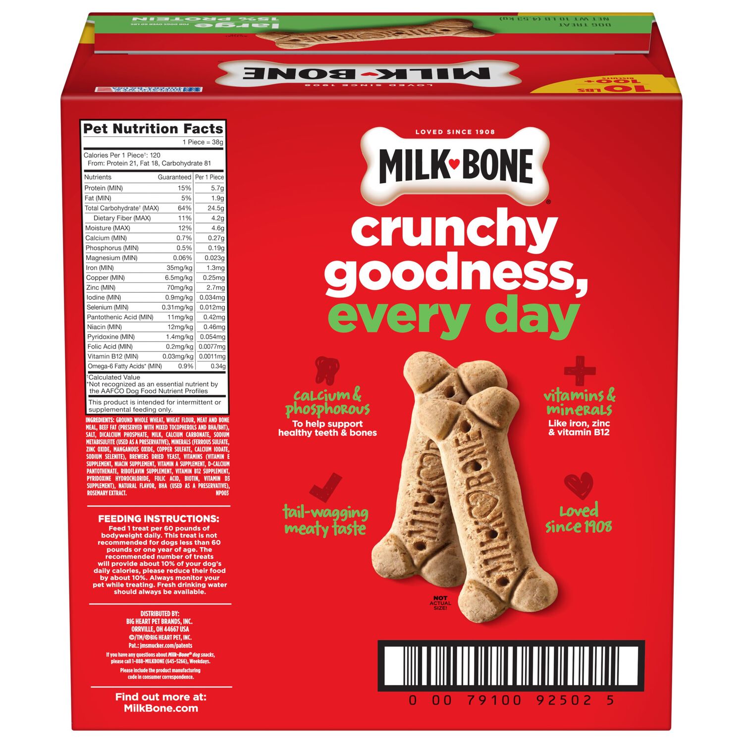 Milk-Bone Milk Bone Original Biscuits Large Dog Treats, 10-Lb Box