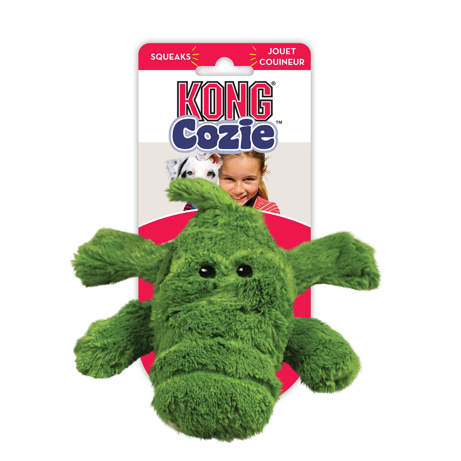 Kong Cozie Ali Alligator Plush Dog Toy