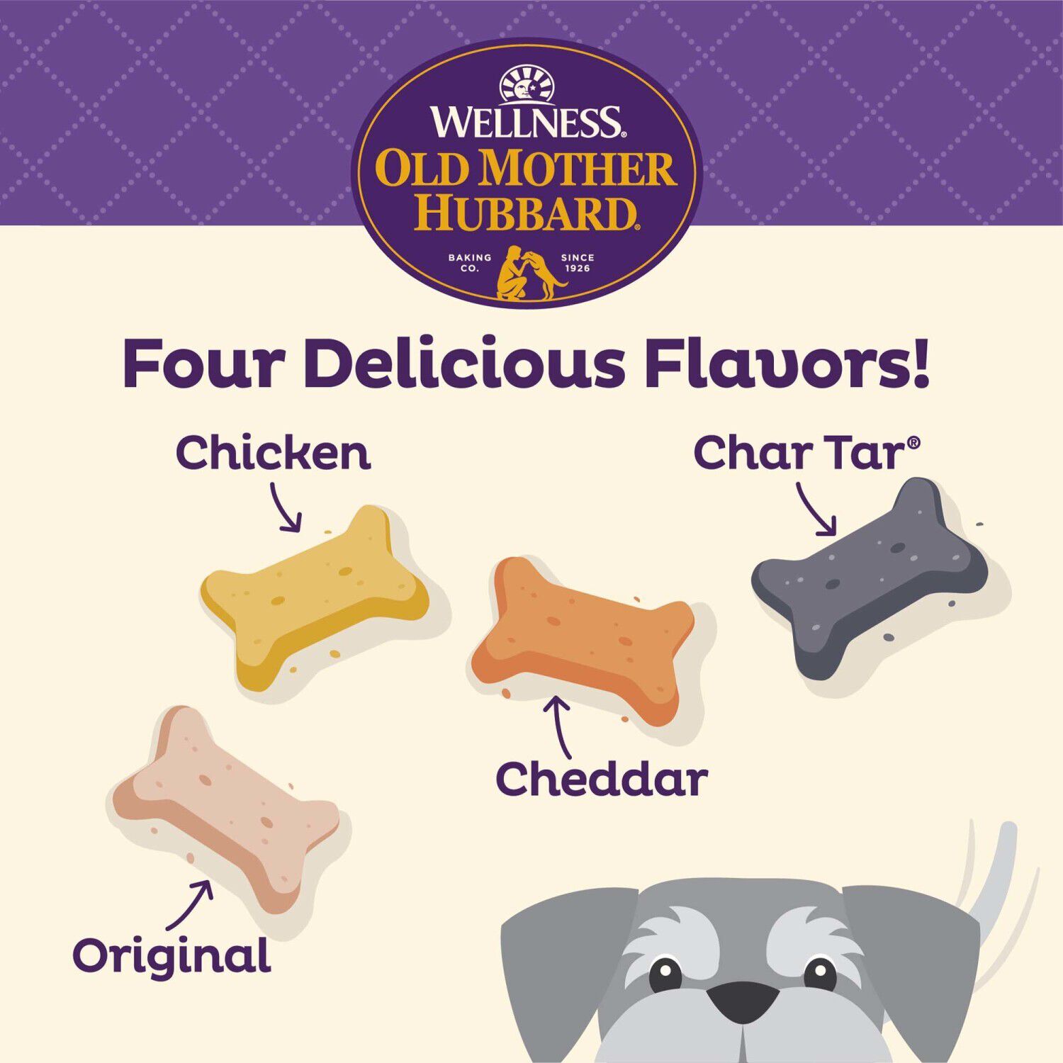 Wellness Old Mother Hubbard Original Mix Biscuits Dog Treats, Natural, Training Treats, Four Flavors, Mini Size, 3.8 Pound Bag