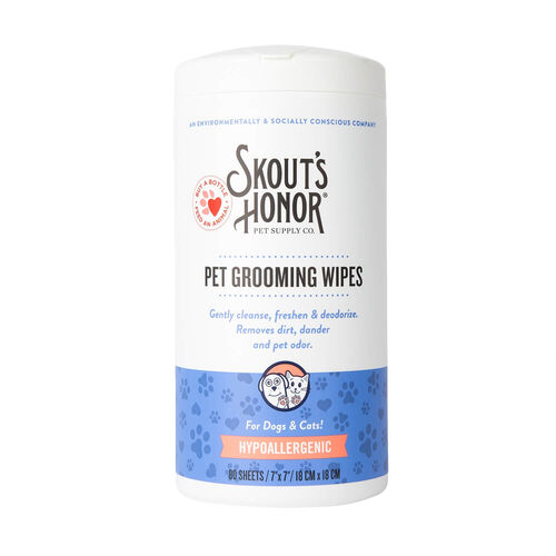 Skout'S Honor Hypoallergenic Pet Grooming Wipes For Dogs & Cats
