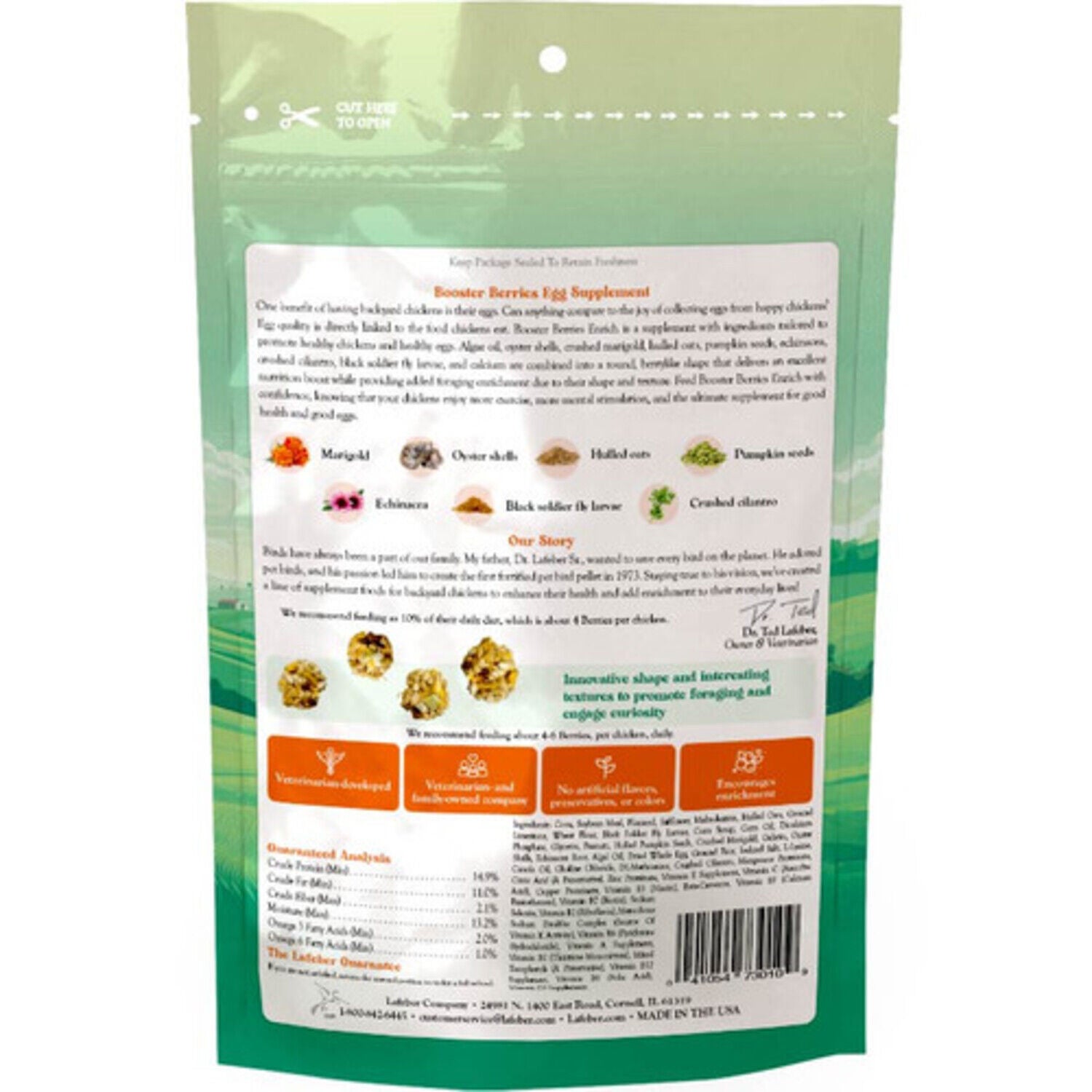 Lafeber Booster Berries Enrich Chicken Supplement, 10Oz