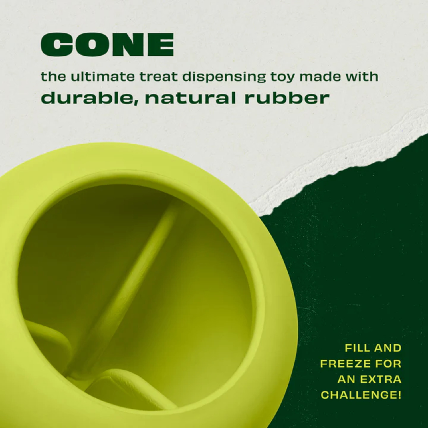 Benebone Rubber Cone Treat Dispensing Dog Toy