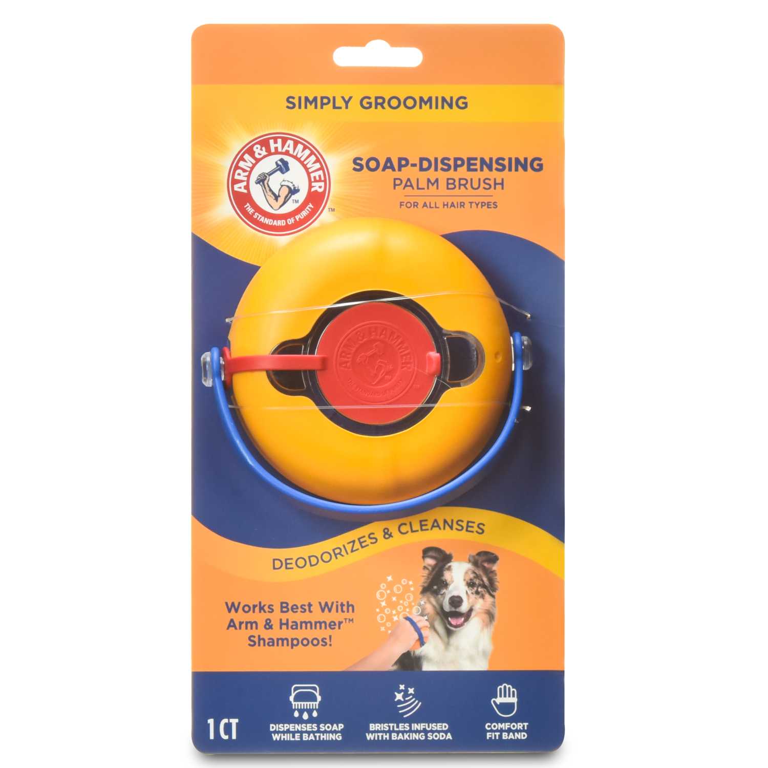 Arm & Hammer Simply Grooming Soap Dispensing Dog Brush