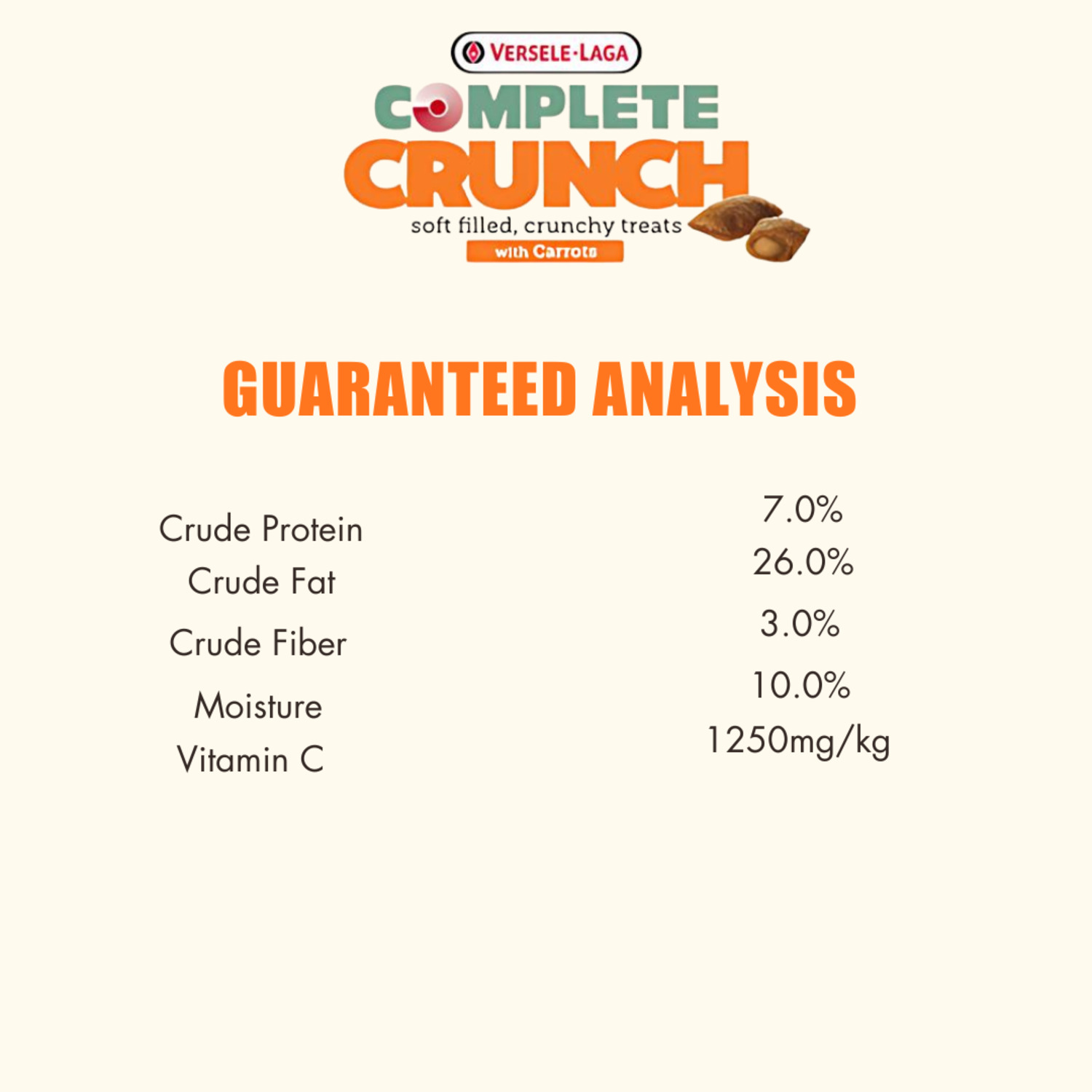 Versele-Laga Complete Crunch With Carrots Small Animal Treat, 3Oz