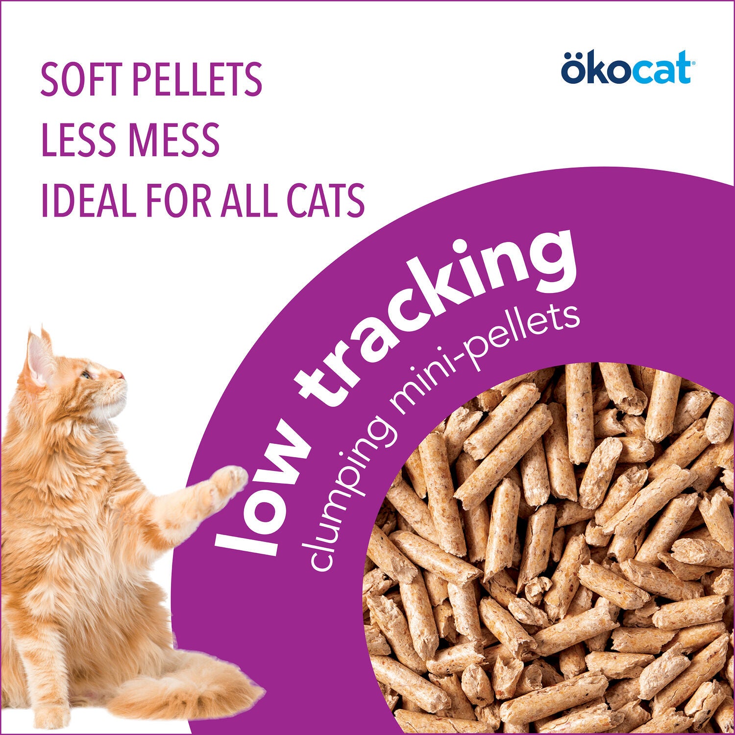 Okocat Low Tracking Clumping Wood Cat Litter