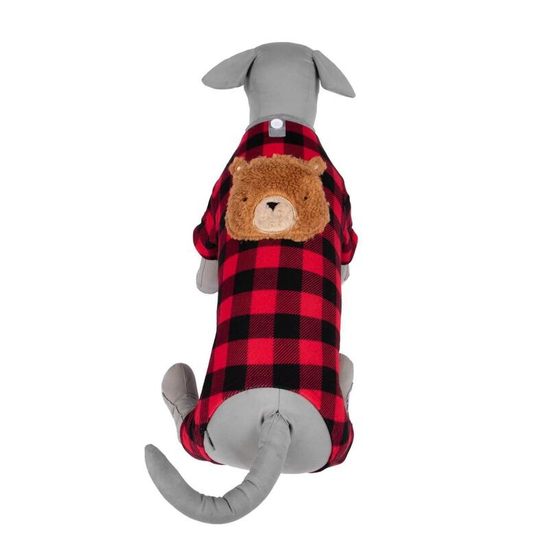 Red Teddy Bear Checkered Pajamas image number 1
