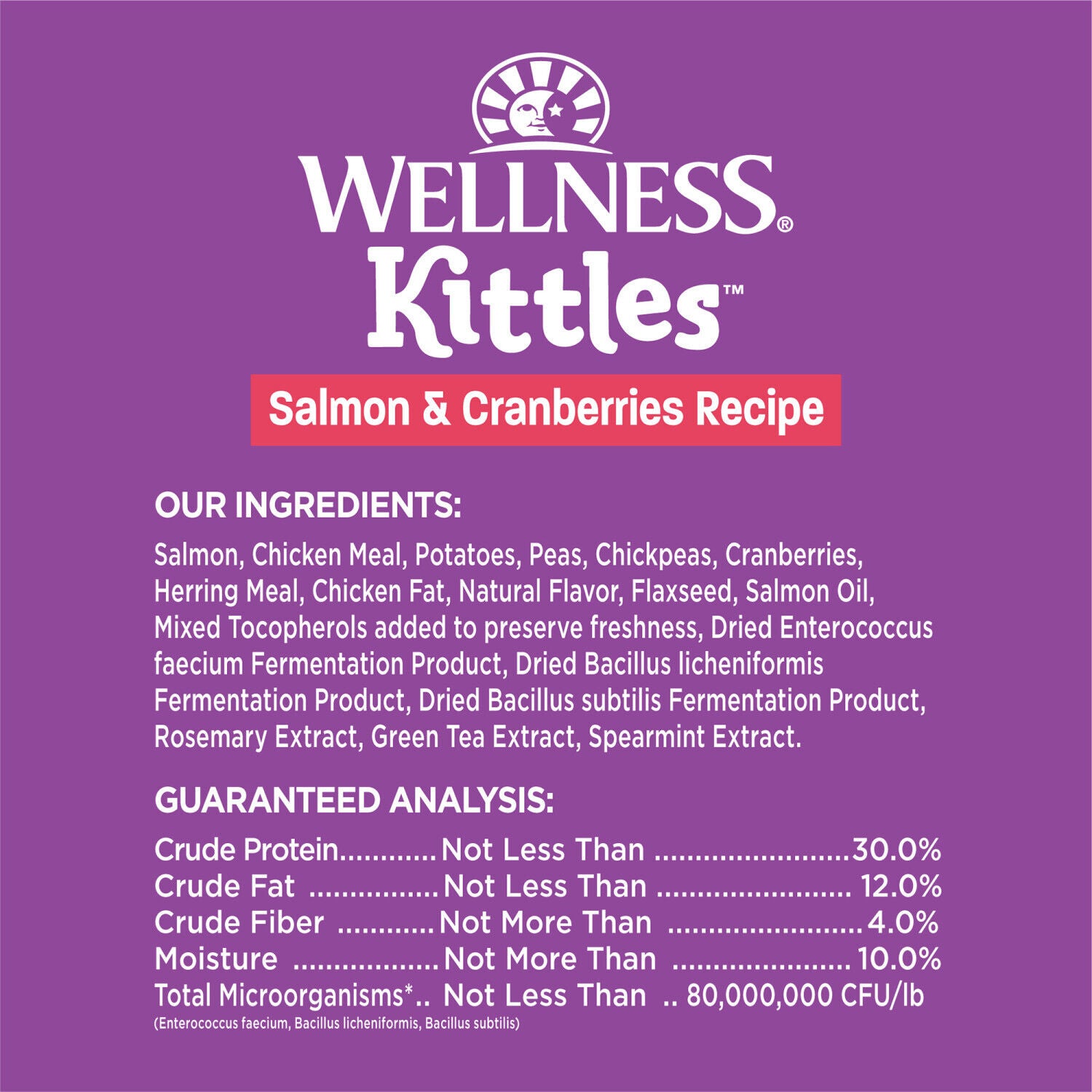 Wellness Kittles Crunchy Natural Grain Free Cat Treats, Salmon & Cranberries Recipe, All Life Stages, 2-Ounce Bag