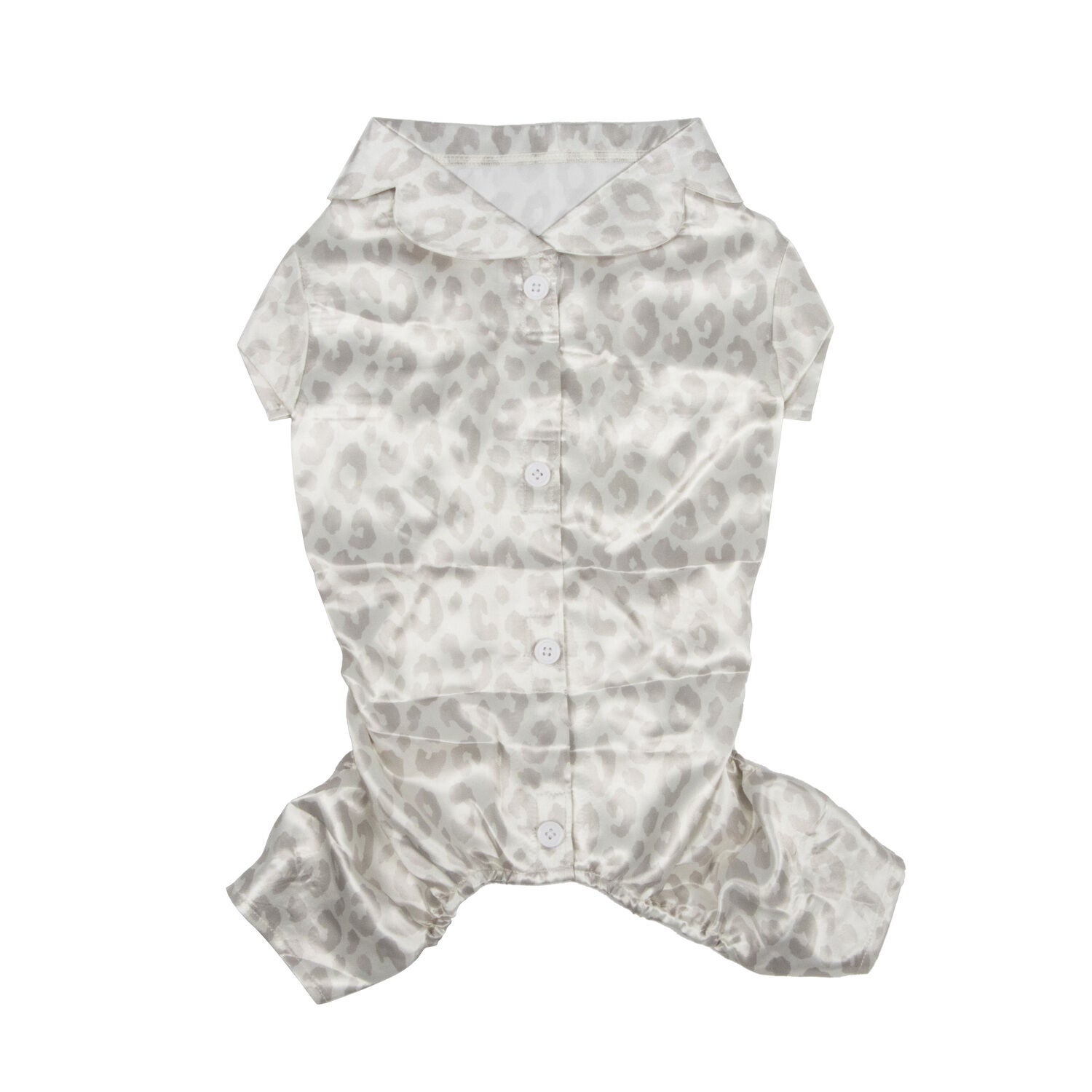Simply Dog Satin Leopard Print Dog Pajamas, Extra Large