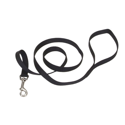 Single Ply Nylon Dog Leash 5/8" - Black
