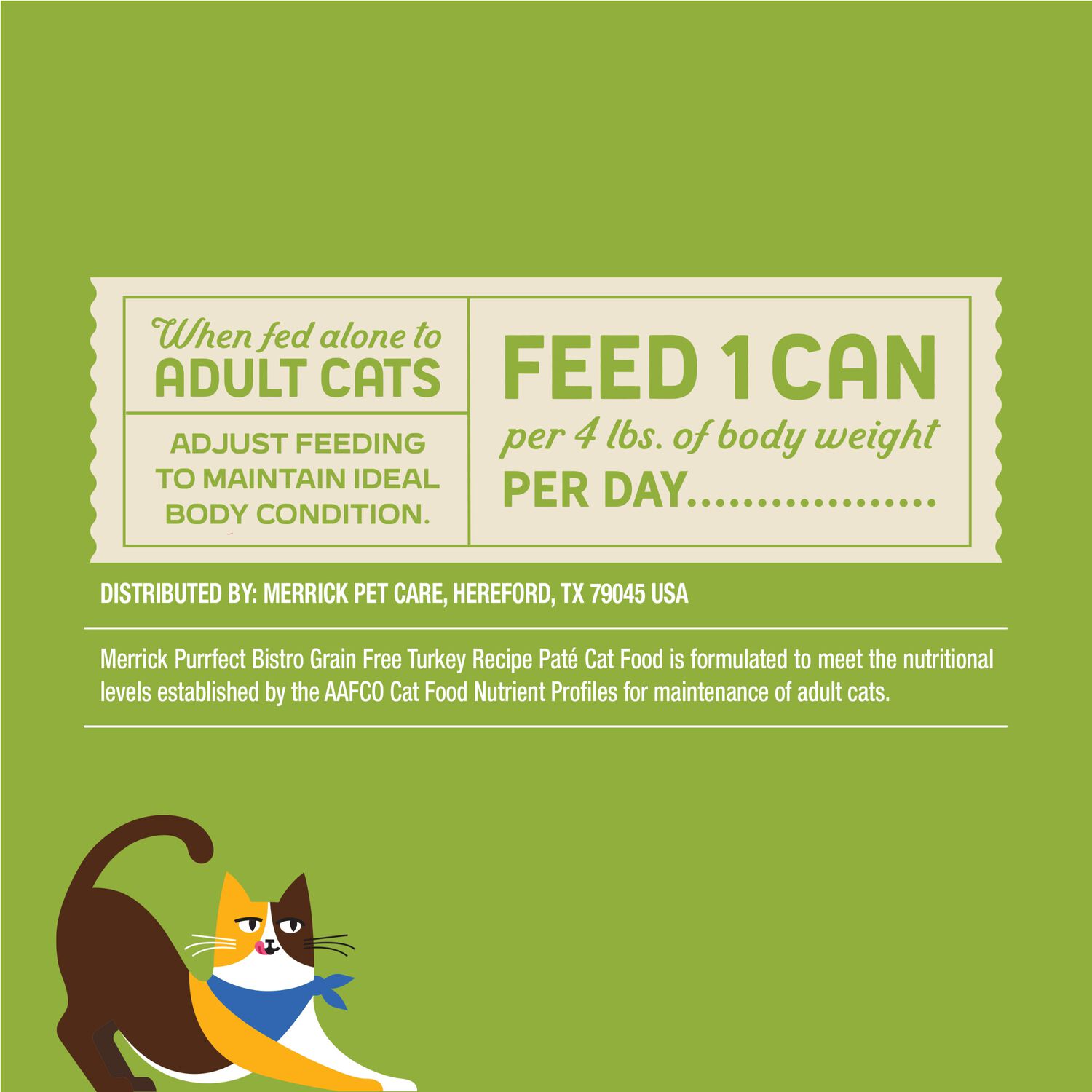 Merrick Purrfect Bistro Grain Free Premium Soft Canned Pate Adult Wet Cat Food, High Protein Turkey Recipe, 3-Oz Can