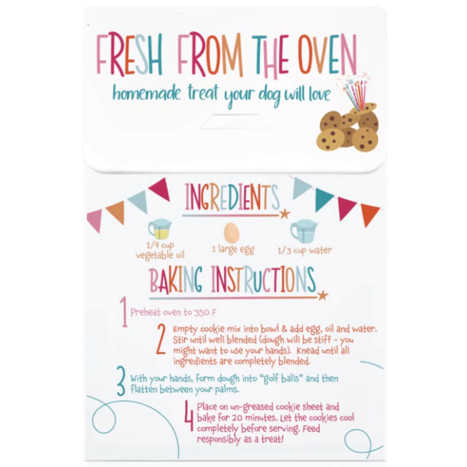 Spunky Pup Bake At Home Birthday Brownies Dog Treat Mix, Carob