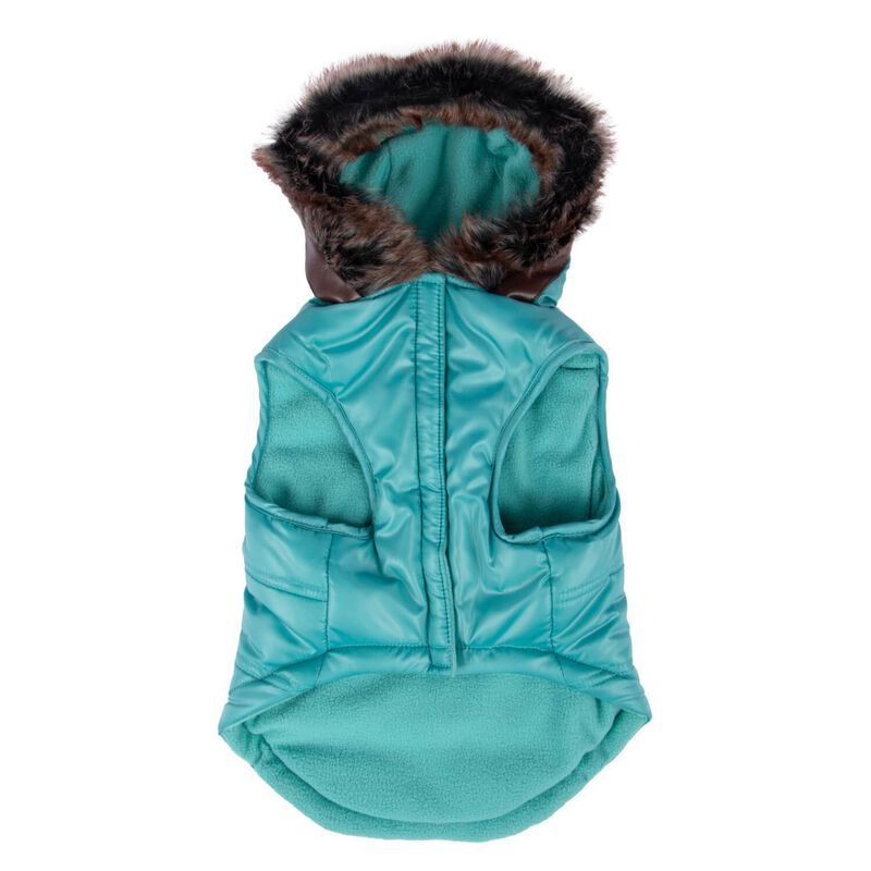 Blue Quilted Puffer Jacket image number 3