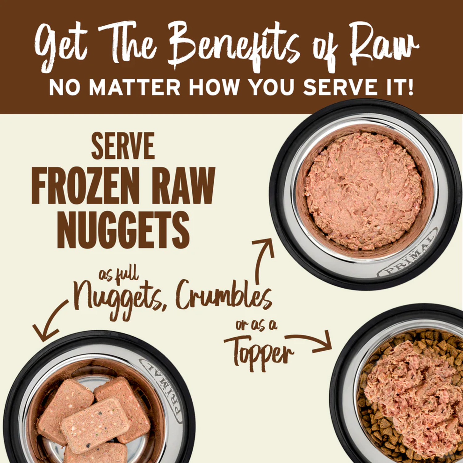 Primal Raw Nuggets Frozen Cat Food, Turkey Recipe