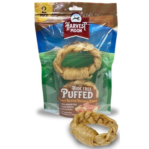 Harvest Moon Hide Free Puffed Rings Dog Treats