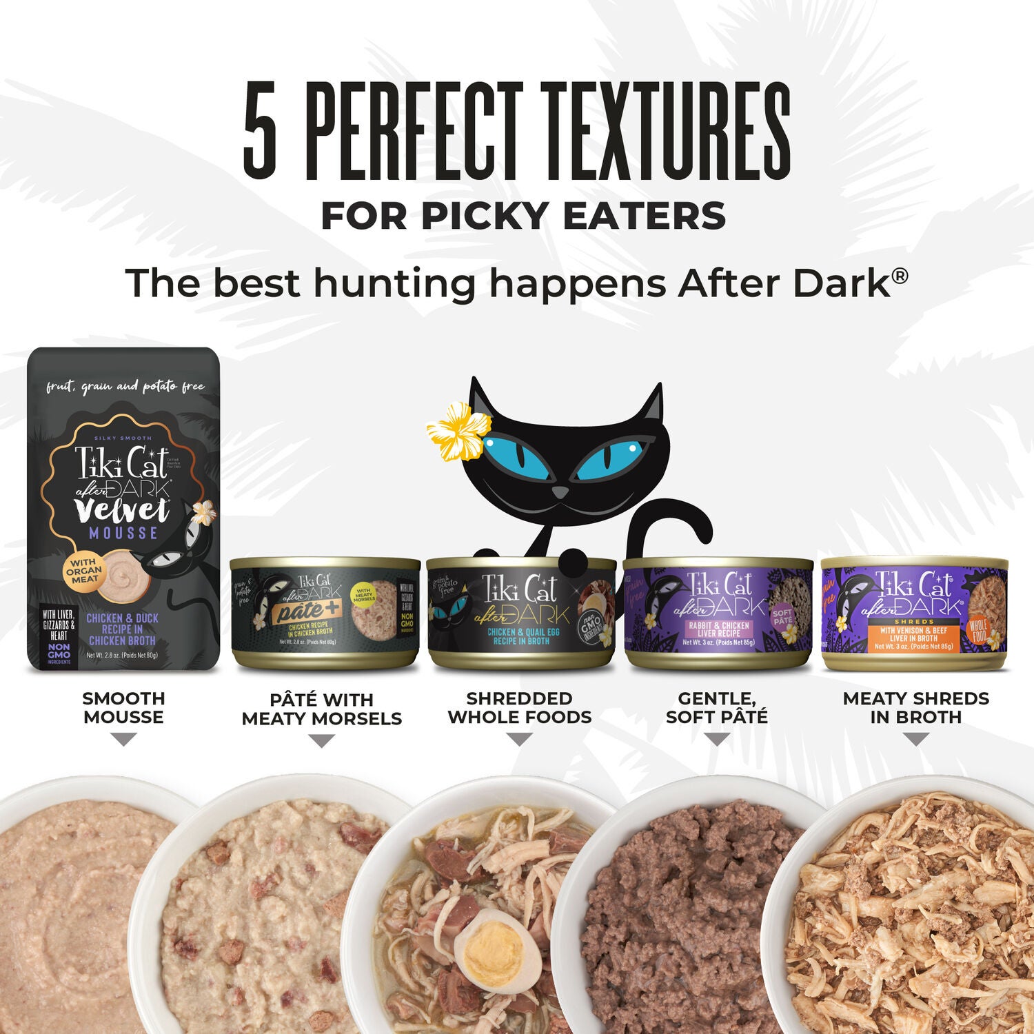 Tiki Cat After Dark Shreds Whole Foods Wet Cat Food, Chicken, Quail & Chicken Liver, 3 Oz. Can
