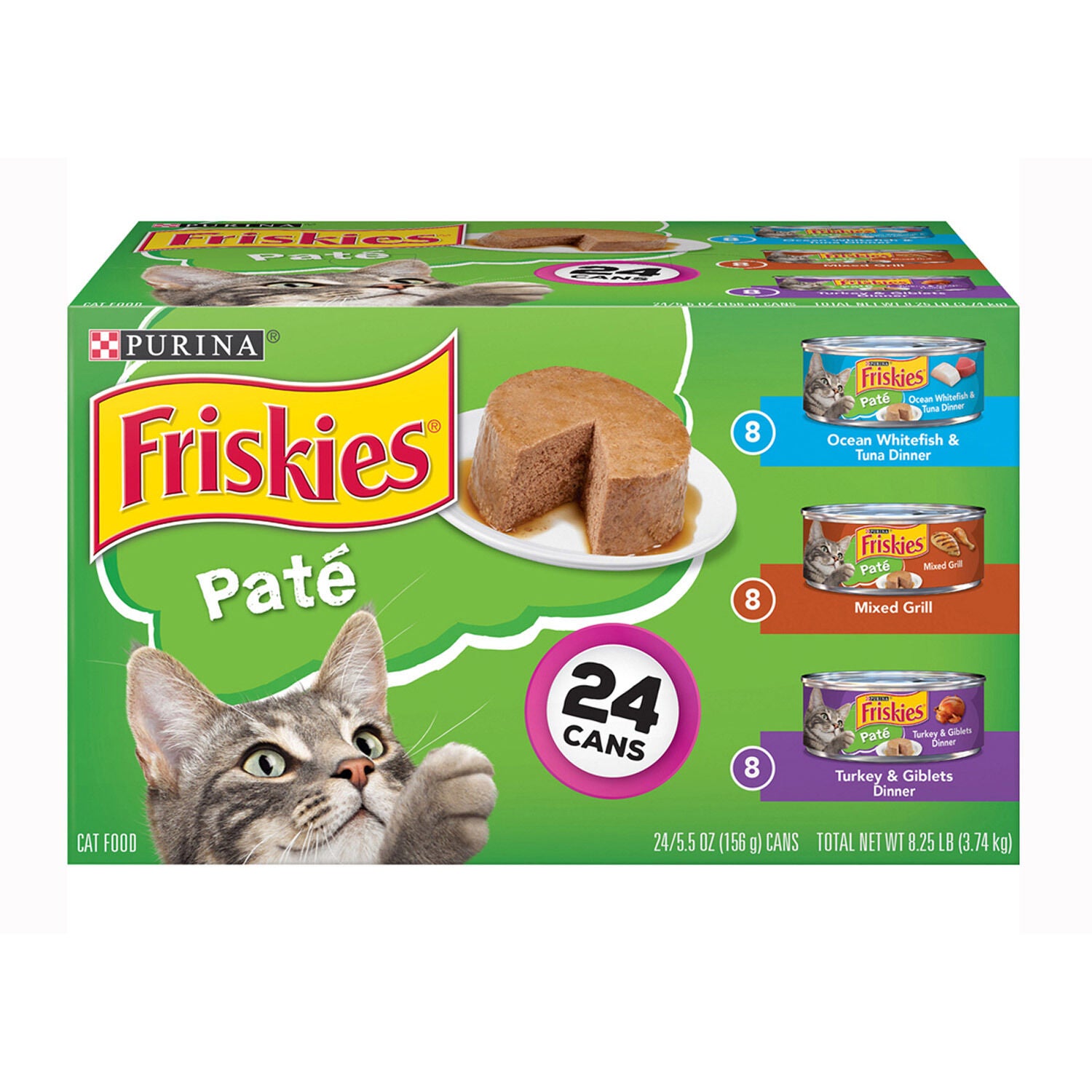 Friskies Classic Pate Recipes Wet Cat Food Variety Pack, 24 5.5 Oz Cans