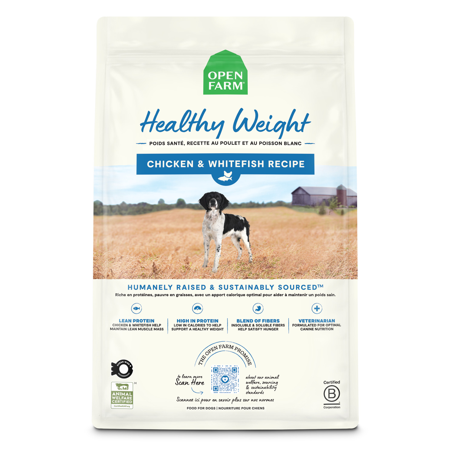 Open Farm Functional Healthy Weight, Chicken & Whitefish Recipe Dry Dog Food, 4Lb