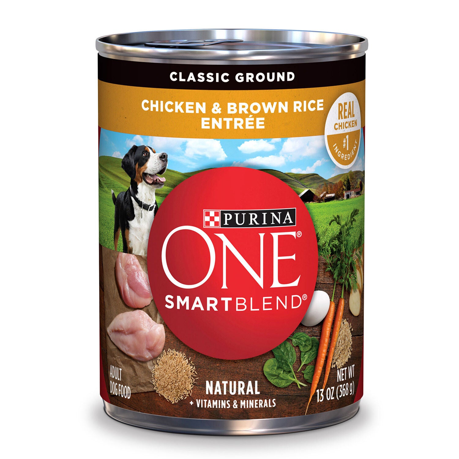 Purina One Smartblend Natural Classic Ground Chicken Brown Rice