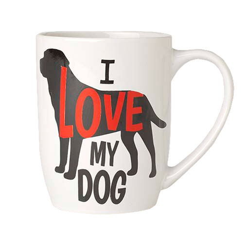 I Love My Dog Mug - White