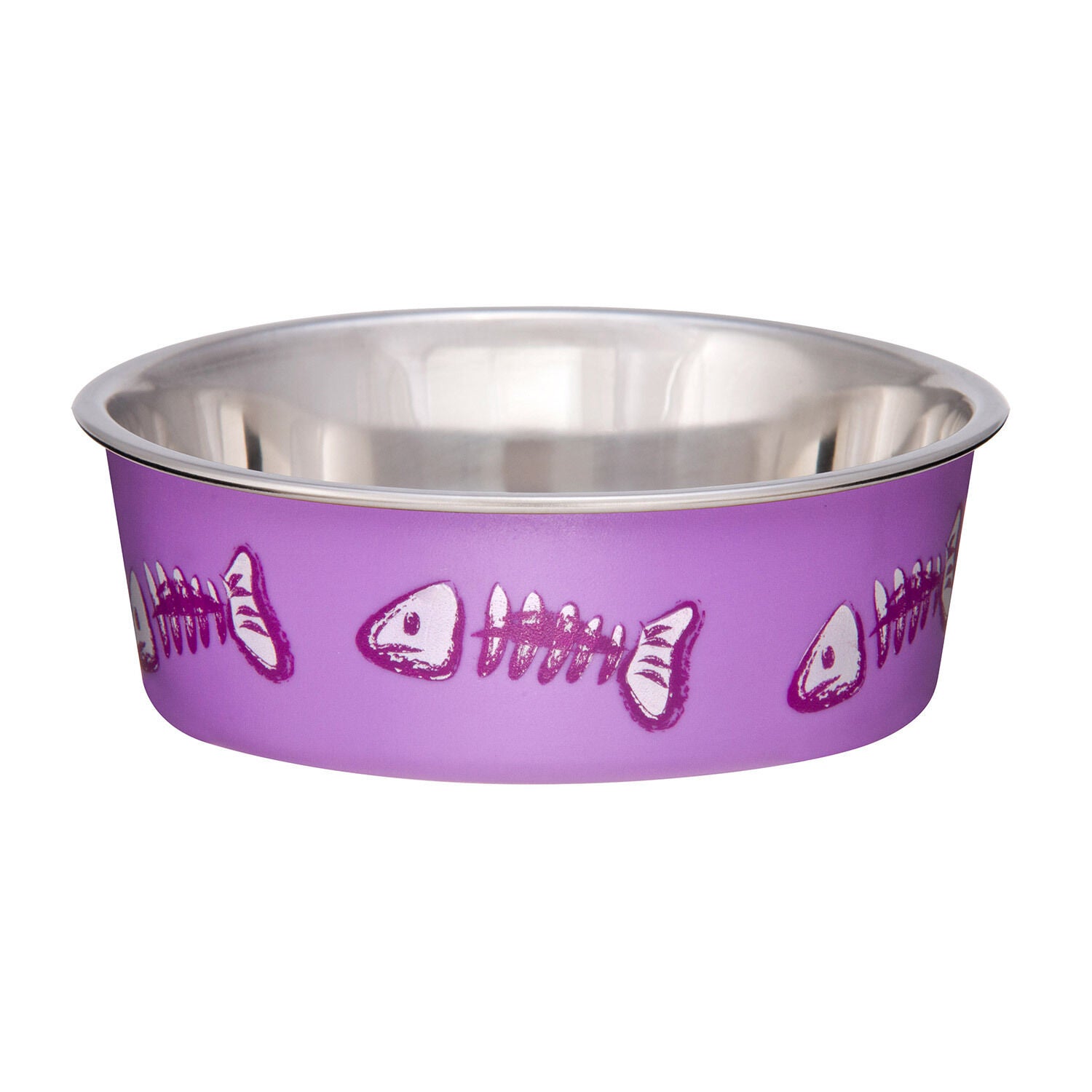 Loving Pets Bella Bowl Fish Skeleton - Purple