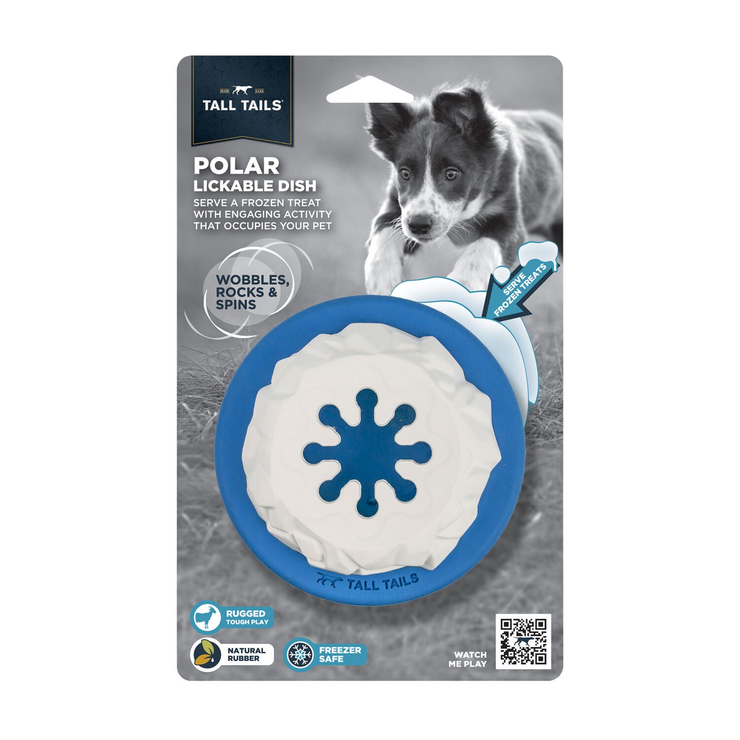 Tall Tails Natural Rubber Polar Freezable Interactive Treat Dispensing Dog Toy, 5"