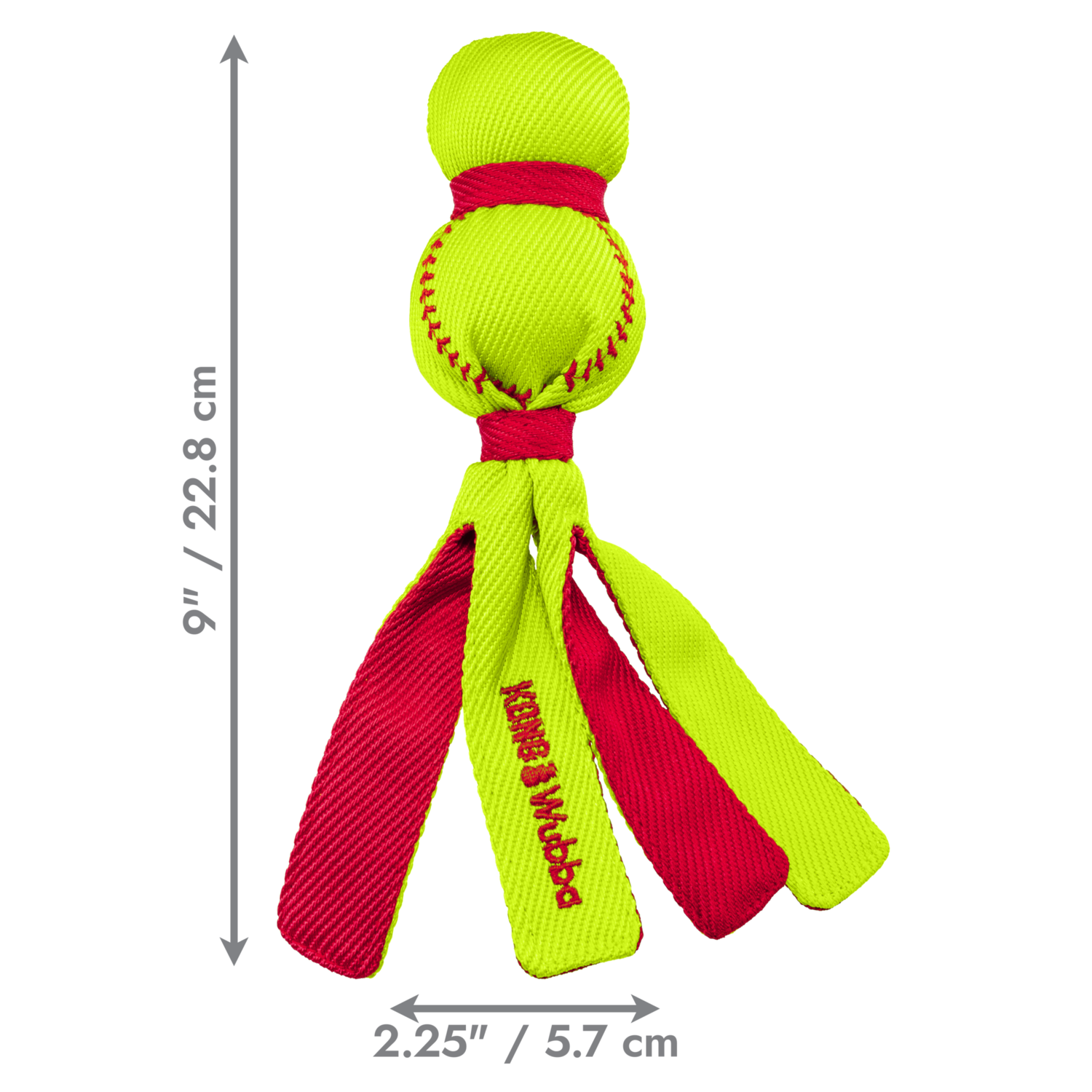 Kong Wubba Sport Ball Tug Dog Toy, Small