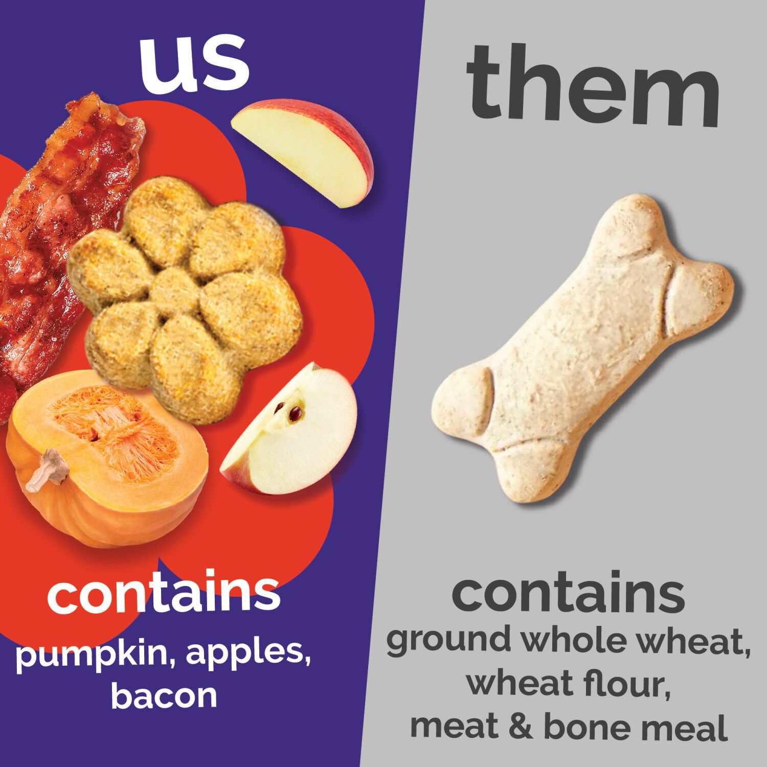 Fruitables Low Calorie Baked Crunchy Dog Treats, Bacon & Apple, 12-Oz Bag