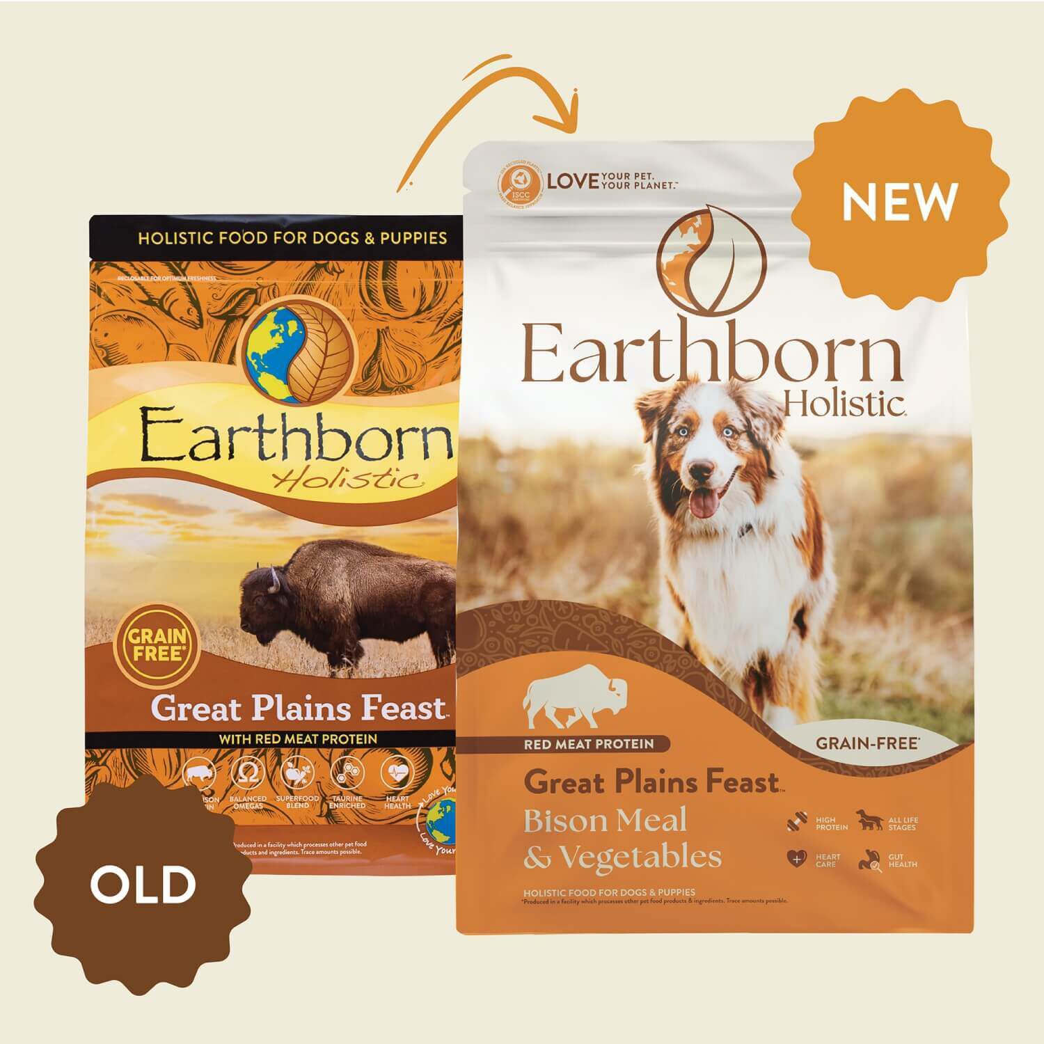 Earthborn Holistic Great Plains Feast Grain-Free Dry Dog Food Bison Meal & Vegetables 25-Lb Bag