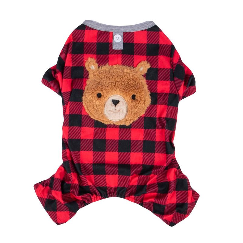 Red Teddy Bear Checkered Pajamas image number 2
