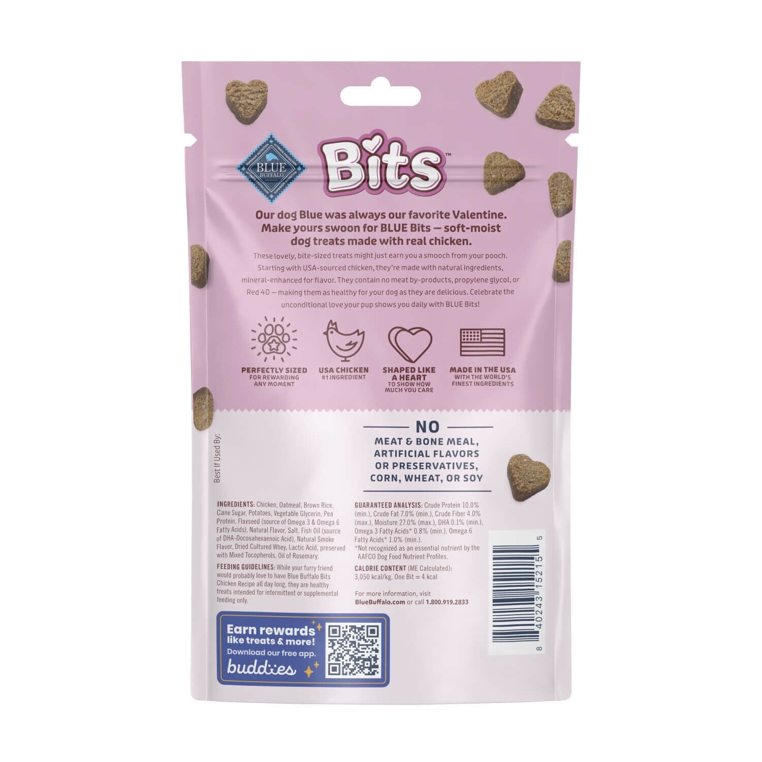 Blue Buffalo Valentine Bits Chicken Recipe Soft Dog Treats, 4.5-Oz