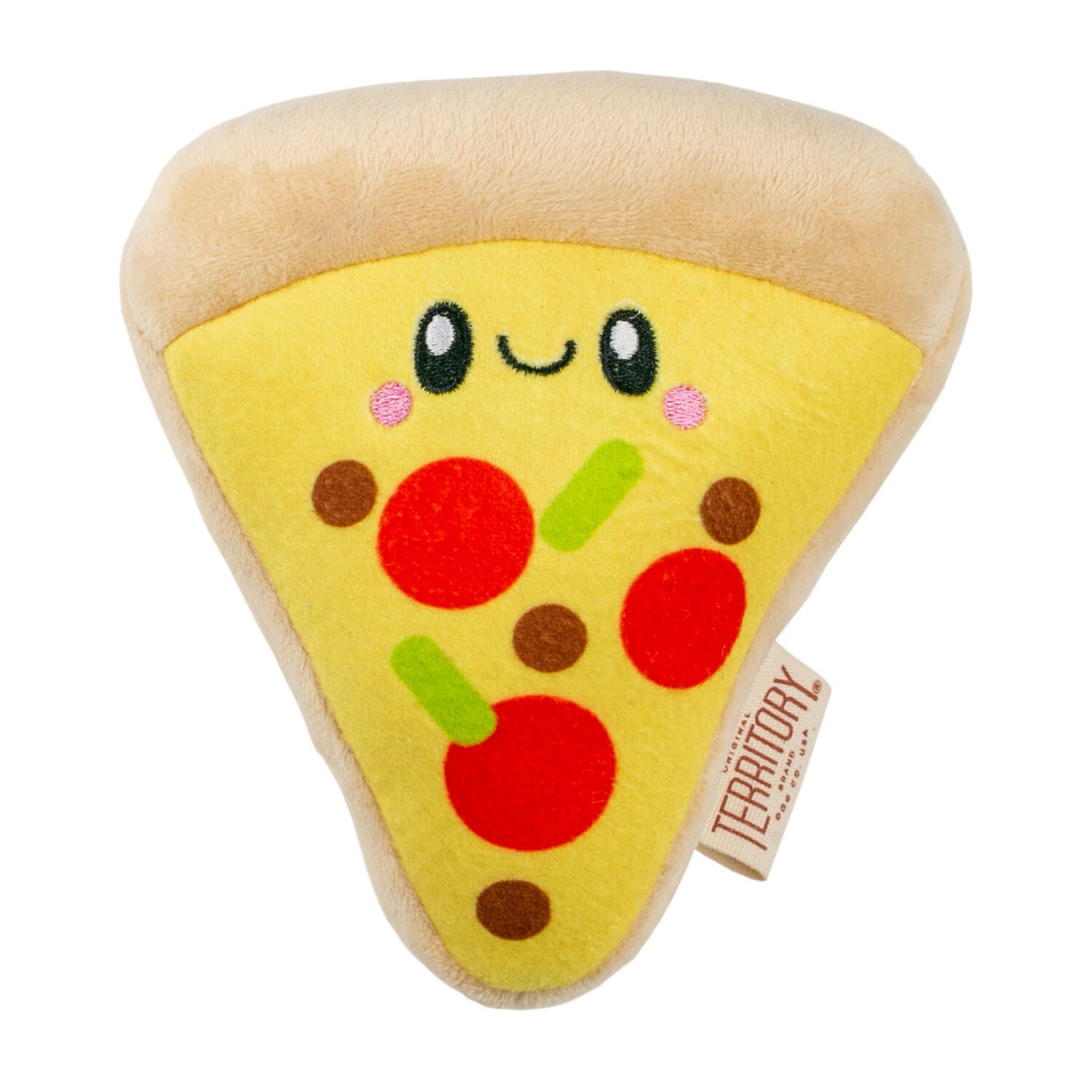 Territory Pizza With Squeaker Dog Toy, 6"