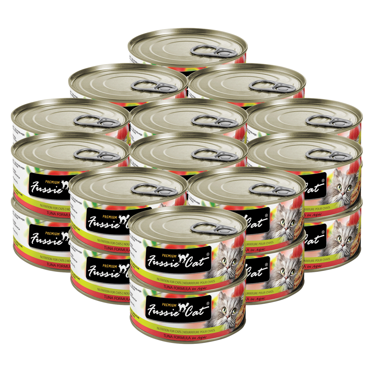 Fussie Cat Black Label Wet Cat Food, Tuna Formula In Aspic - 2.82-Oz