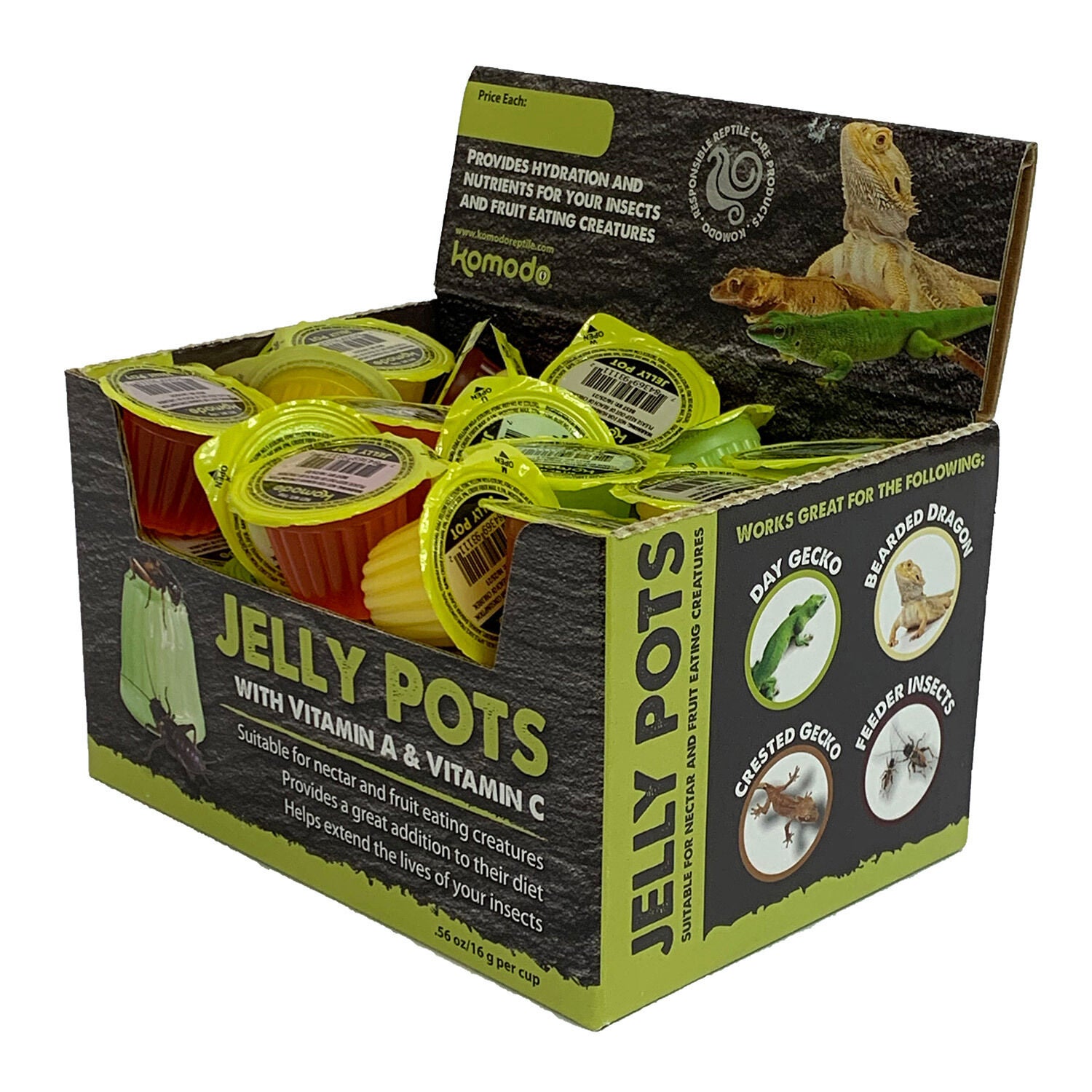 Bearded dragon shop jelly pots