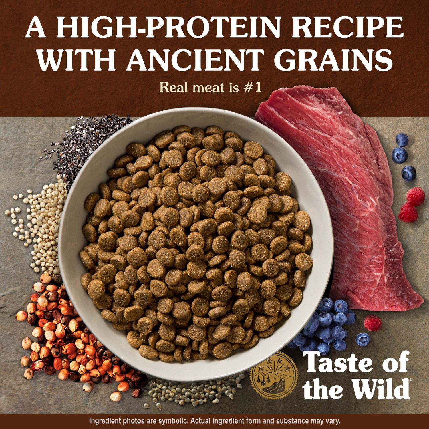 Taste Of The Wild Dry Dog Food, Ancient Prairie Canine Recipe With Roasted Bison & Venison, 5-Lb Bag
