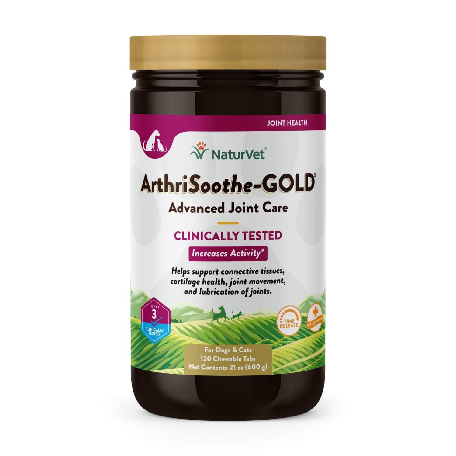 Naturvet Arthrisoothe-Gold Advanced Joint Care Chewable Tablets For Dogs & Cats